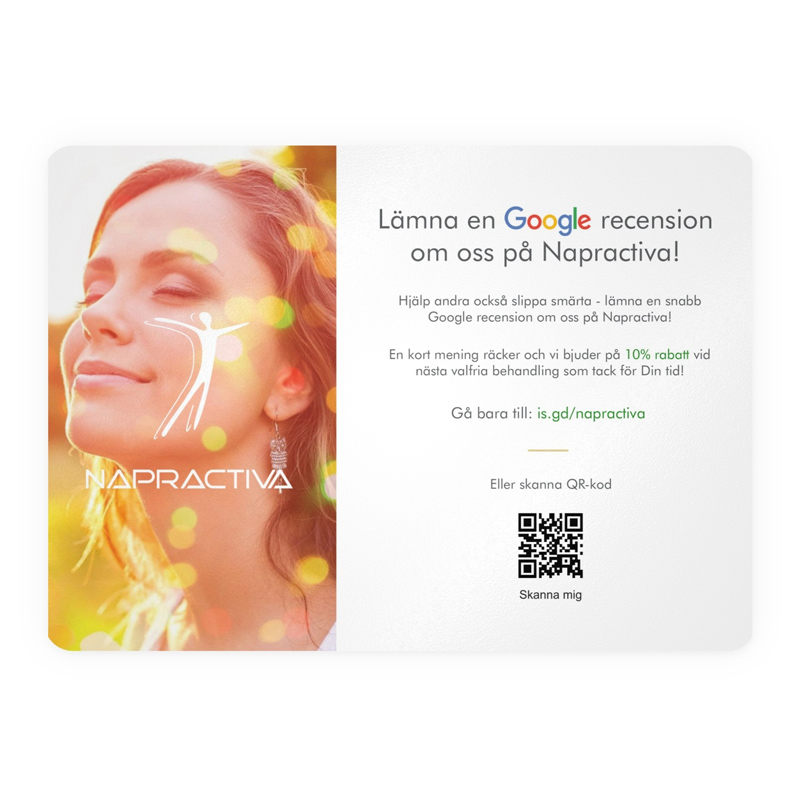 Google Recensioner kort med QR-kod - Få fler bra Google Recensioner - SEO Media Group - Bästa SEO företag Sverige - 2