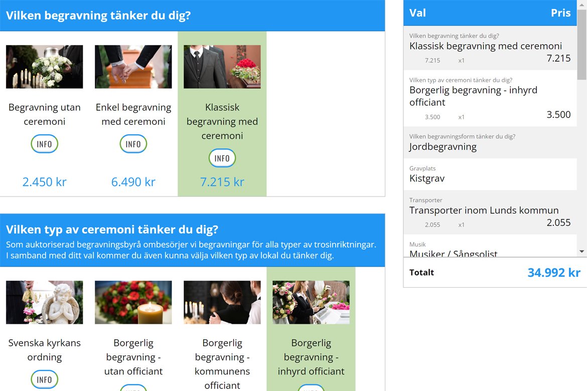 Dignity – Ordersystem för begravnings­byråer