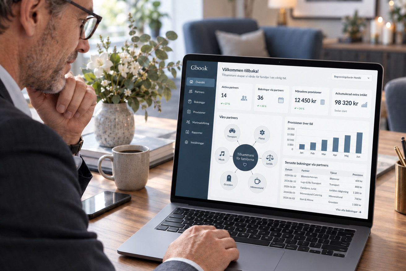 Gbook Affiliate - Affiliatesystem för begravningsbyråer