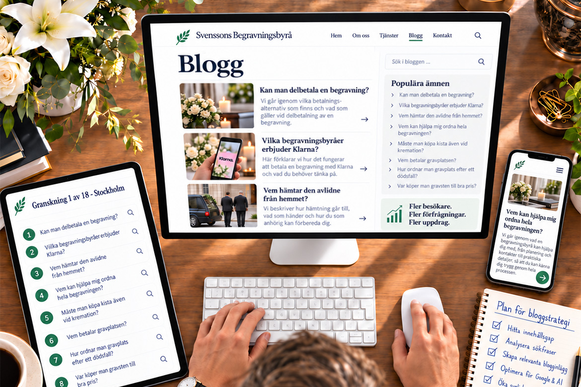 Google & AI Blogg för begravningsbyråer